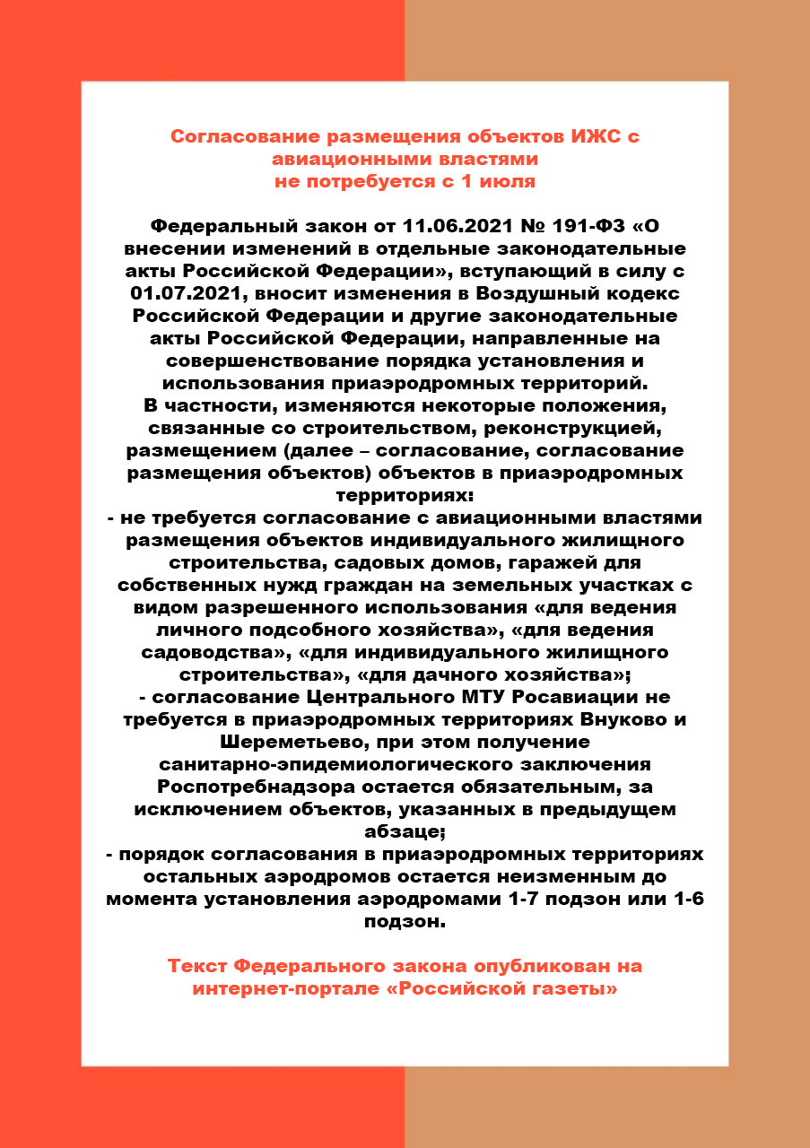 Согласование размещение объектов ИЖС